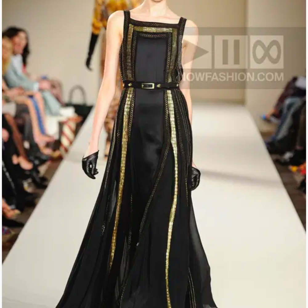 Temperley London Black Sleeveless Maxi Gown